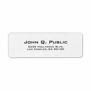 Simple Plain White Address Label