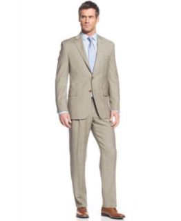 Michael Michael Kors Suit Tan Sharkskin Plaid Big and Tall   Suits & Suit Separates   Men