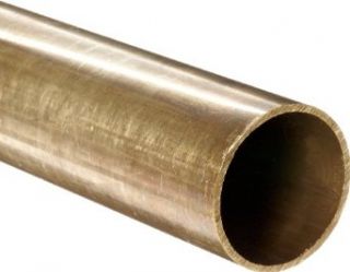 Brass C330 Round Tubing, 1/4" OD, 0.152" ID, 0.049" Wall, 36" Length Industrial Metal Tubing