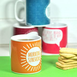 'morning sunshine' mug by bread & jam