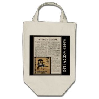 1859 Arizona's First Newspaper  tote bag