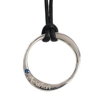 personalised silver ring necklace by sibylle jewels