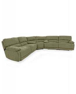 Nina Fabric Reclining Sectional Sofa, 3 Piece Power Recliner (2 Sofas and Wedge) 139W x 139D x 40H   Furniture