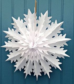 snowflake paper decoration spike design by petra boase