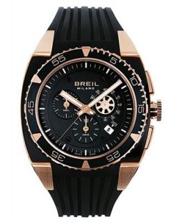 Breil Milano Watch, Mens Chronograph Mediterraneo Sport Black Polyurethane Strap BW0537   Watches   Jewelry & Watches