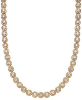Arabella Sterling Silver Necklace, Swarovski Zirconia Necklace (55 1/3 ct. t.w.)   Necklaces   Jewelry & Watches