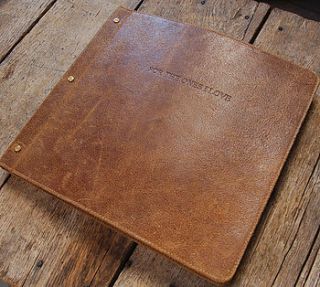 leather photo album by box brownie trading