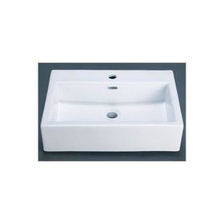 Ronbow Rectangle Ceramic Vessel Bathroom Sink without Overflow