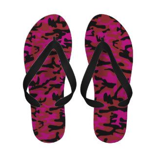 Hot pink army camo pattern sandals