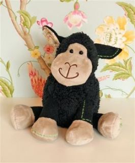 personalised small black colourful sheep soft toy by jomanda