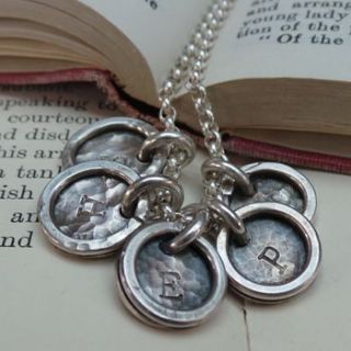 personalised silver typewriter charm necklace by twisted typist