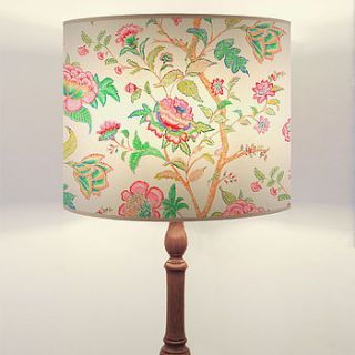 handmade floral coromandel drum lampshade by daniel croyle