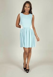renee dress in aqua by rise boutique
