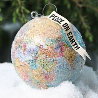 peace on earth opening christmas decoration by monty's vintage shop