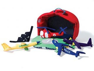 aircraft and hanger soft play set by roobub & custard