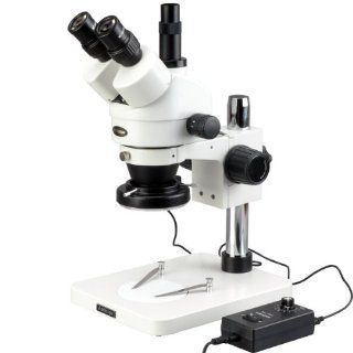 AmScope SM 1TSZ 144 3.5X 90X Trinocular Inspection Dissecting Zoom Stereo Microscope + 144 LED Light Electronics