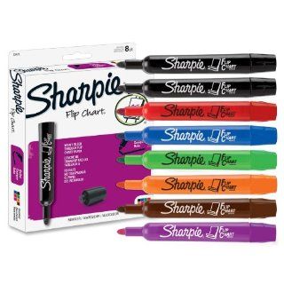 Sharpie  Flip Chart Markers, Bullet Tip, Eight Colors, 8/Set    Sold as 1 ST Toys & Games