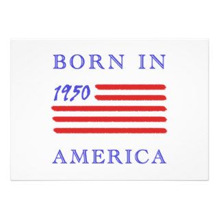 1950 Born In America Personalized Announcement