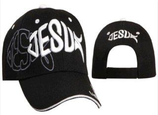 Christian Baseball Cap, JESUS, I Love Jesus, BLACK Hat White  Novelty Baseball Caps  Sports & Outdoors