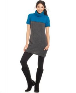 Elementz Short Sleeve Metallic Sweater Dress   Dresses   Women