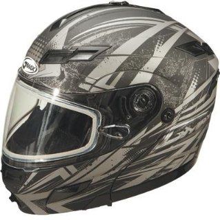 G Max GM54S Highmark Helmet , Helmet Type Modular Helmets, Helmet Category Snow, Gender Mens/Unisex, Distinct Name Flat Black/Silver, Primary Color Silver, Size 2XL G2544558 TC 17 Automotive