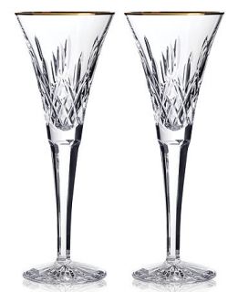 Waterford Gifts, Lismore Gold Toasting Flute Pair   Collections   For The Home