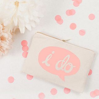 'i do' canvas pouch by alphabet bags