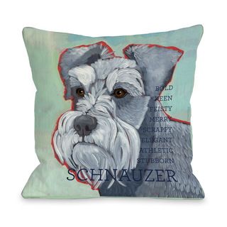 Puppy Pillows 18 inch Schnauzer Throw Pillow Throw Pillows