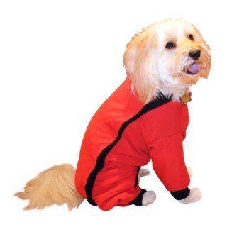 Pedigree Perfection RN139 16 RED Weather Master Reversible Rain Suit for Your Dog, 16 Size  Pet Raincoats 