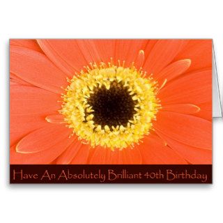 Diva's Floral 40th Birthday Card for Women