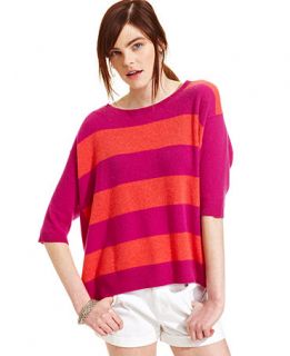 Maison Jules Striped Cashmere Sweater   Sweaters   Women