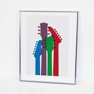 guitar head print by knockout