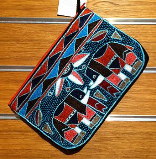 cosmetic bag red and blue by exclusive roots