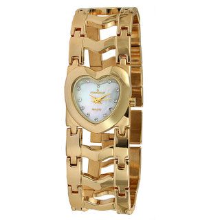 Peugeot Goldtone Heart shape Open Link Watch Peugeot Women's Peugeot Watches