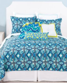 Trina Turk Blue Peacock Comforter and Duvet Cover Sets   Bedding Collections   Bed & Bath