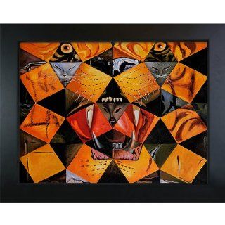 art Sd1830 Fr 137B30X40 Dali Cinquenta Imagenes Abstractas with New Age Wood Frame, Black Finish   Oil Paintings