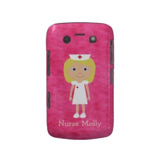 Cute Blonde Nurse Personalized Pink Case Mate Blackberry Case