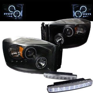 Dodge Ram 1500 2500 3500 Pick Up Headlights Projector + 8 Led Fog Bumper Light Automotive