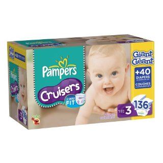 Pampers Cruisers Diapers Size 3 Giant Pack, 136 Count Health & Personal Care