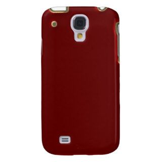 Red with Gold Glitter Border iPhone3G Samsung Galaxy S4 Cases