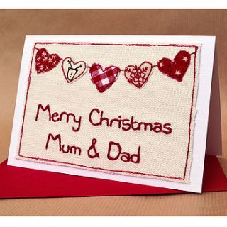 bunting personalised christmas card by jenny arnott cards & gifts