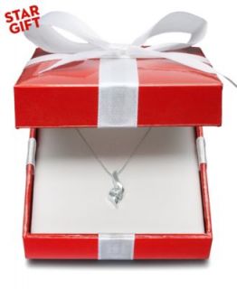 Diamond Necklace, 10k White Gold Diamond Heart Pendant (3/8 ct. t.w.)   Necklaces   Jewelry & Watches