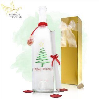Message In A Bottle  "JOY" Personalized Holiday Greeting Gift   Decorative Bottles