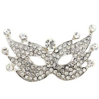 Crystal Masquerade Mask Pin Brooches And Pins Jewelry