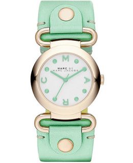 Marc by Marc Jacobs Womens Molly Minty Leather Strap Watch 30mm MBM1306   Watches   Jewelry & Watches
