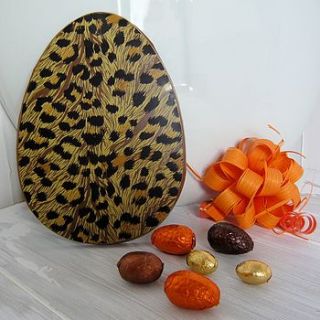 chocolate easter egg with animal prints by chocolate by cocoapod chocolate