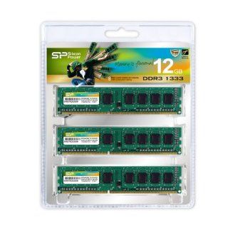 Silicon Power 12GB (3x4GB) DDR3 1333 PC3 10600 Non ECC 240 Pin SDRAM Triple Channel Desktop Memory Triple Channel Kit SP012GBLTU133V32 Computers & Accessories