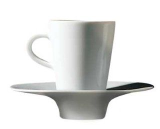 Raynaud Thomas Keller Hommage/Checks Espresso Cup 3.7 oz   Drinkware Cups With Saucers