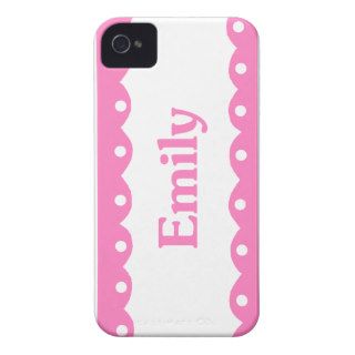 Emily Name Pink Lace iPhone 4 Case Mate Cases