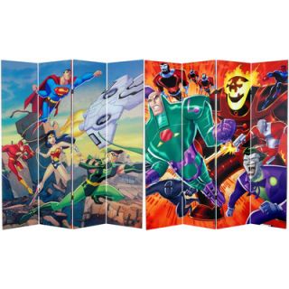Oriental Furniture Tall Double Sided Justice League Canvas Room
